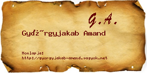 Györgyjakab Amand névjegykártya